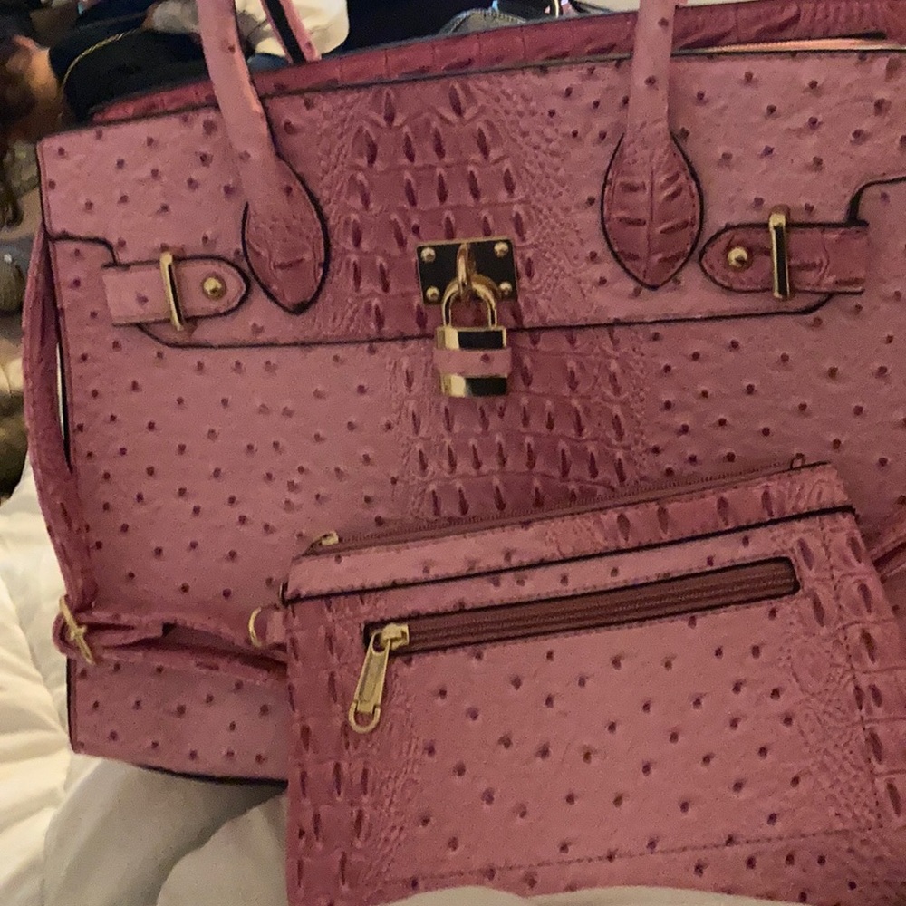 Pink Dasein Tote and Clutch
